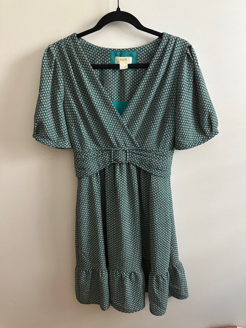Maeve by Anthropologie Emerald Printed Dress